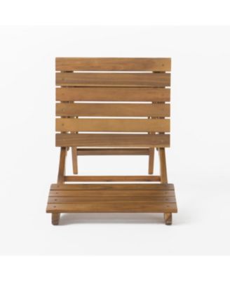 Outdoor Acacia Wood Folding Dining Chair (Set of 2) Natural