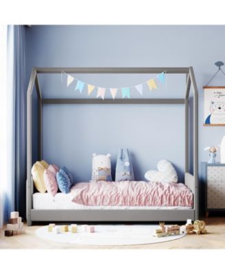 Twin Size House Bed Wood Bed