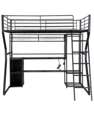 Gaming Loft Bed with Work Station & Storage