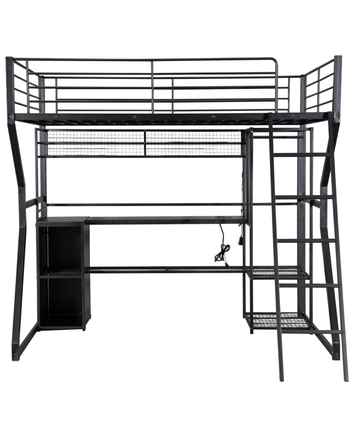 Streamdale Furniture Gaming Loft Bed with Work Station & Storage