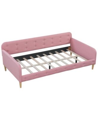 Twin Size Upholstered Daybed with 4 Support Legs