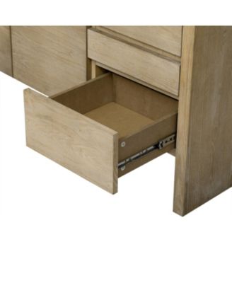 60" Modern Ash Veneer 3-Door Sideboard