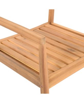 Acacia Wood Outdoor Armchair - Weather-Resistant & Stylish Set of 2