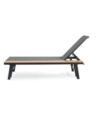 Chaise Lounge Set with Adjustable Mesh Seating