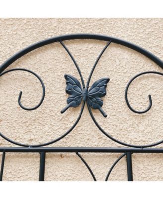 Furniture 2 Pack Metal Garden Trellis 86.7" Black