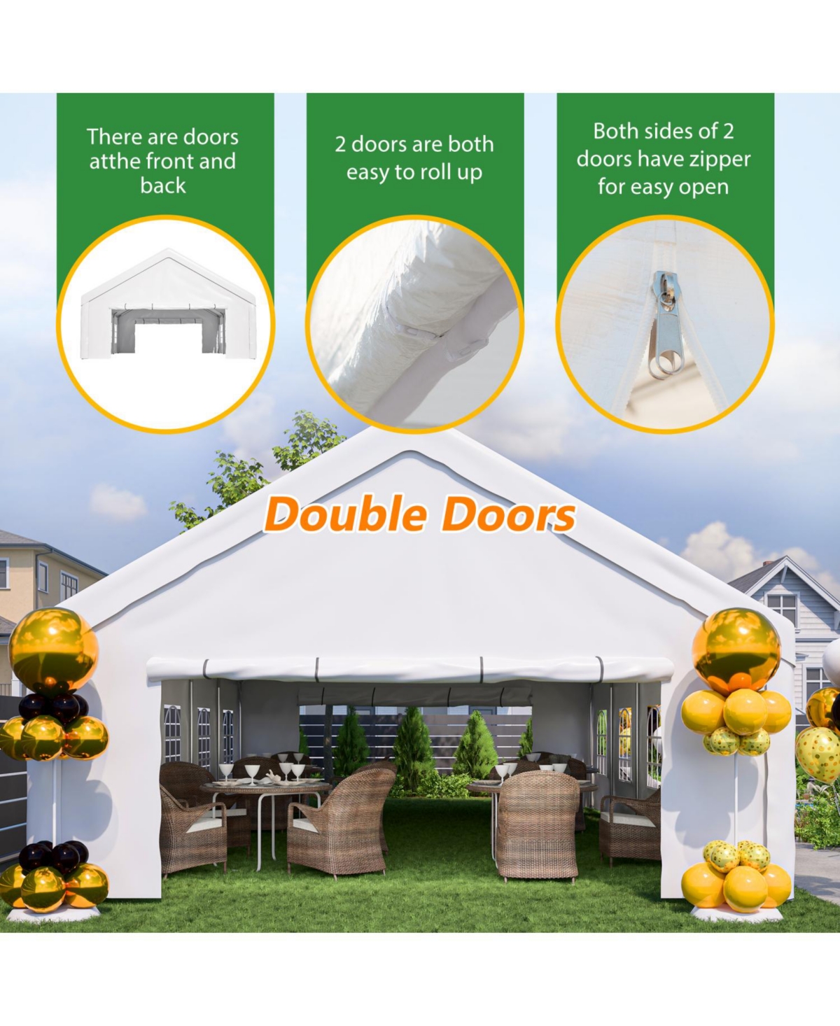 Streamdale Furniture 20x32 Party Tent with Sidewalls & Storage Bags
