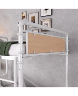 Twin XL Over Twin XL Metal Bunk Bed White