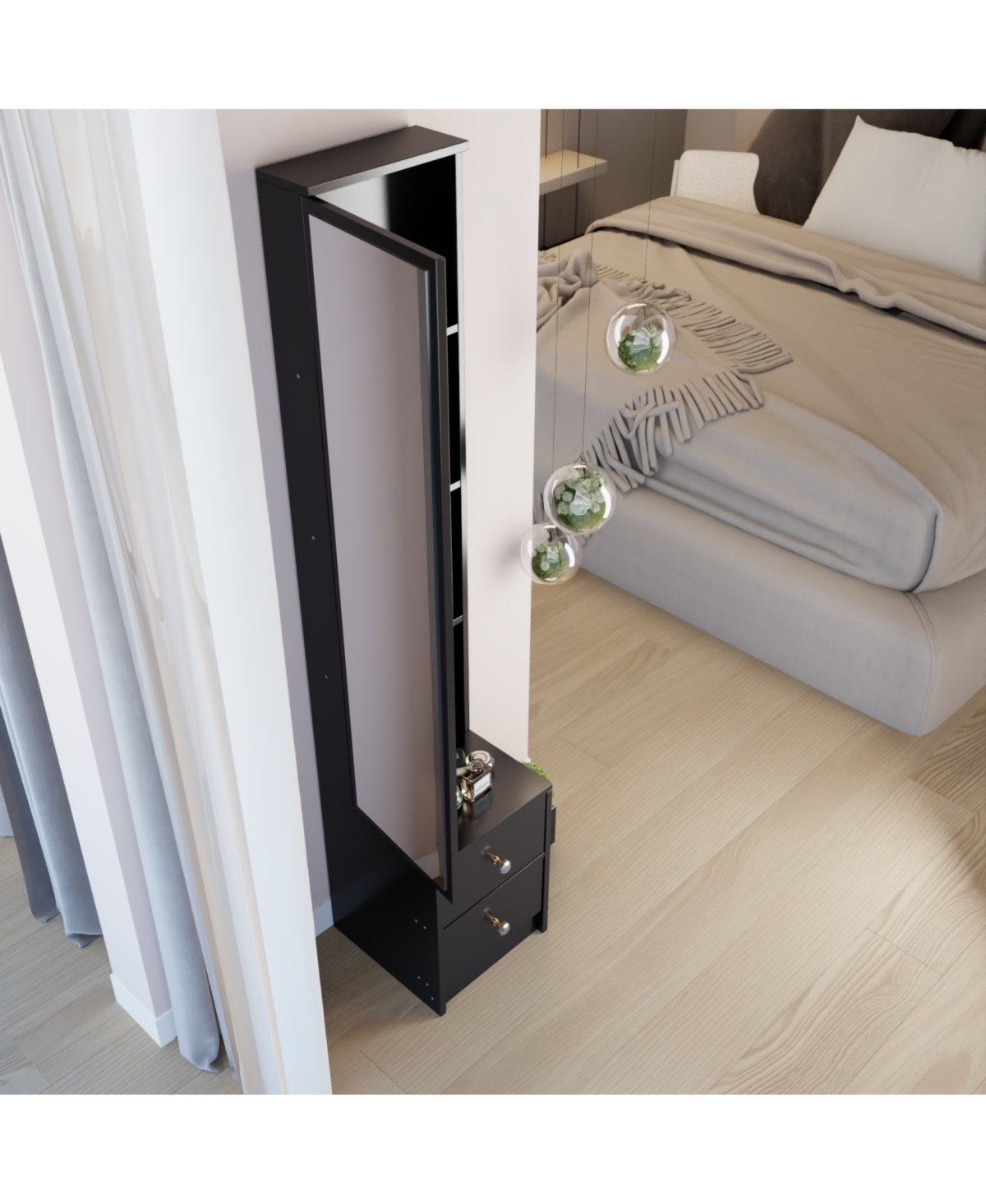 Streamdale Furniture Full Body Mirror Cabinet - Extra Large Storage