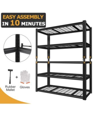 59&amp;quot; Metal Garage Storage Rack - Heavy Duty Adjustable Shelving