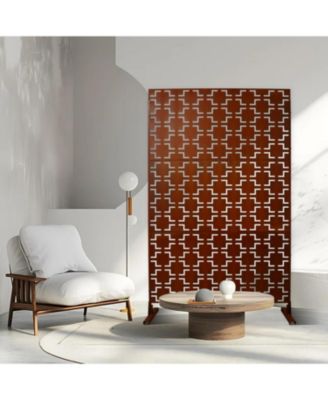 Metal Privacy Screen 76"x48" Rusty