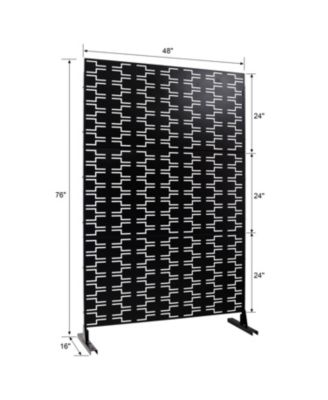 Metal Privacy Screen 76"x48" - Indoor/Outdoor Decorative Panel