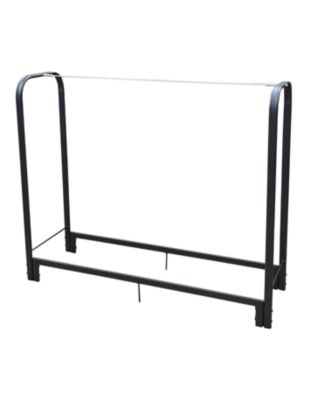 4ft Heavy Duty Firewood Rack - Matte Black