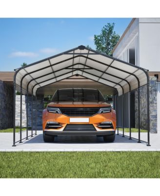 12x20 Metal Carport - Heavy Duty Car Shelter