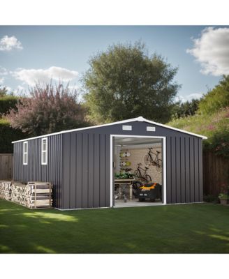 Streamdale Campcraft 10x12ft Steel Storage Shed w/ Windows - 2 Colors