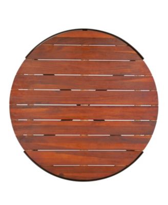 Acacia Wood & Metal Outdoor Coffee Table