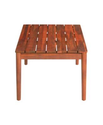 Rustic Acacia Wood Outdoor Coffee Table