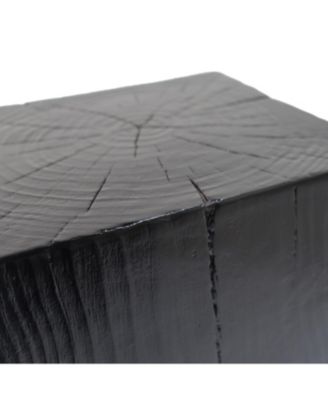 Streamdale Wood-Look Square End Table, Black, Indoor/Outdoor, 33.75"