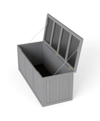 Streamdale 112 Gallon Wooden Deck Box - Outdoor Storage, Seat & Table Top