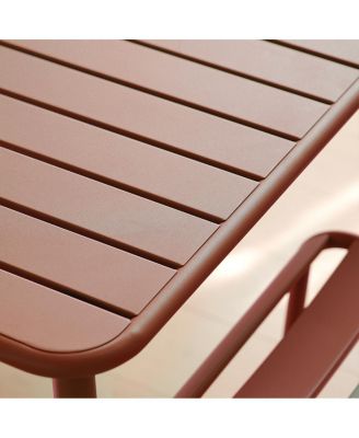 Sera Red Square Outdoor Table
