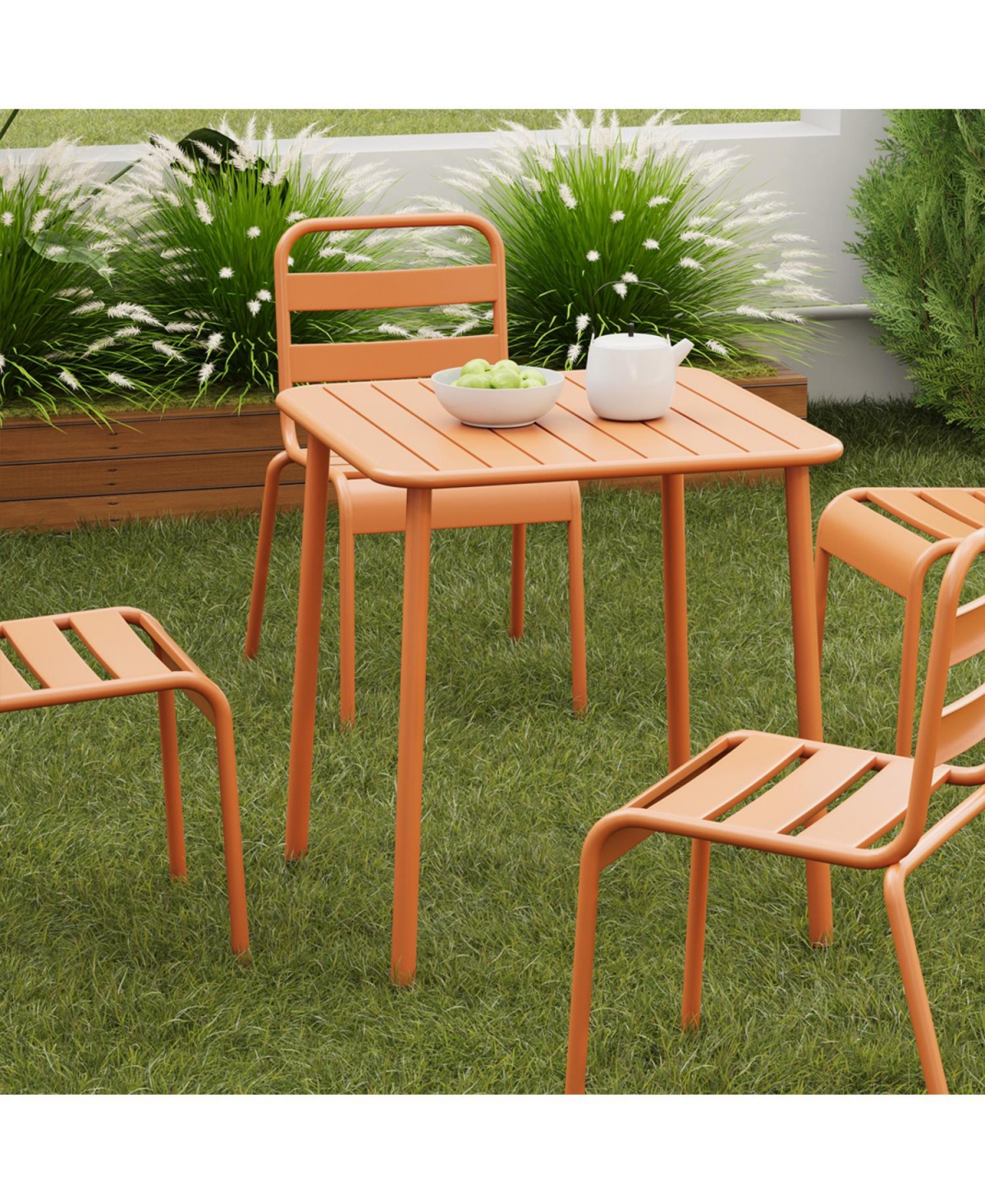 Streamdale Furniture Sera Red Square Outdoor Table