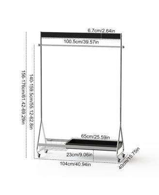 Leon Black Clothes & Hat Rack - Retro Bedroom Storage