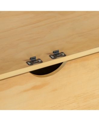 Kitchen Pantry Cabinet with Glass Doors & Drawers