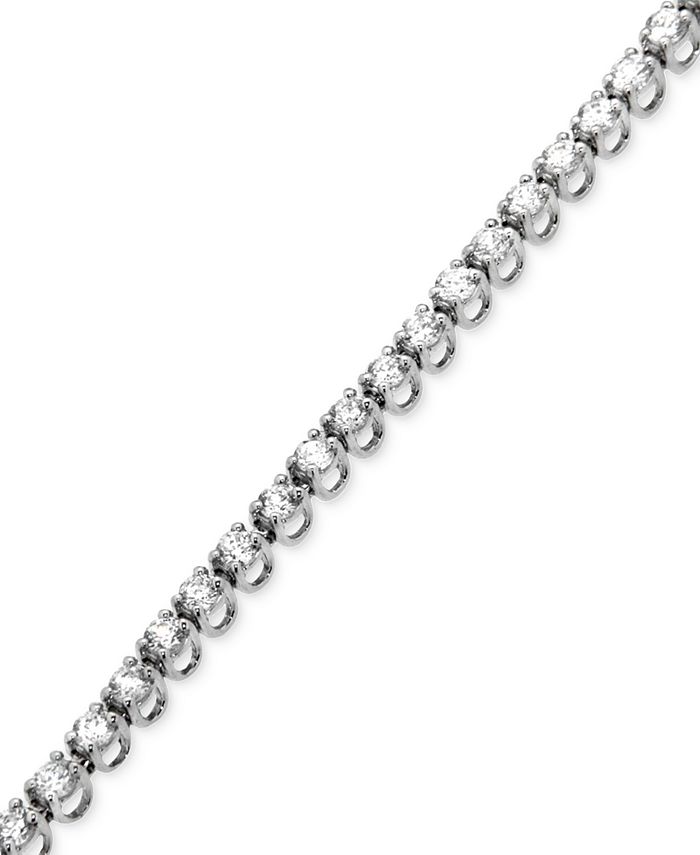 Macy's Certified Diamond Bracelet (3 ct. t.w.) in 14k White Gold - Macy's