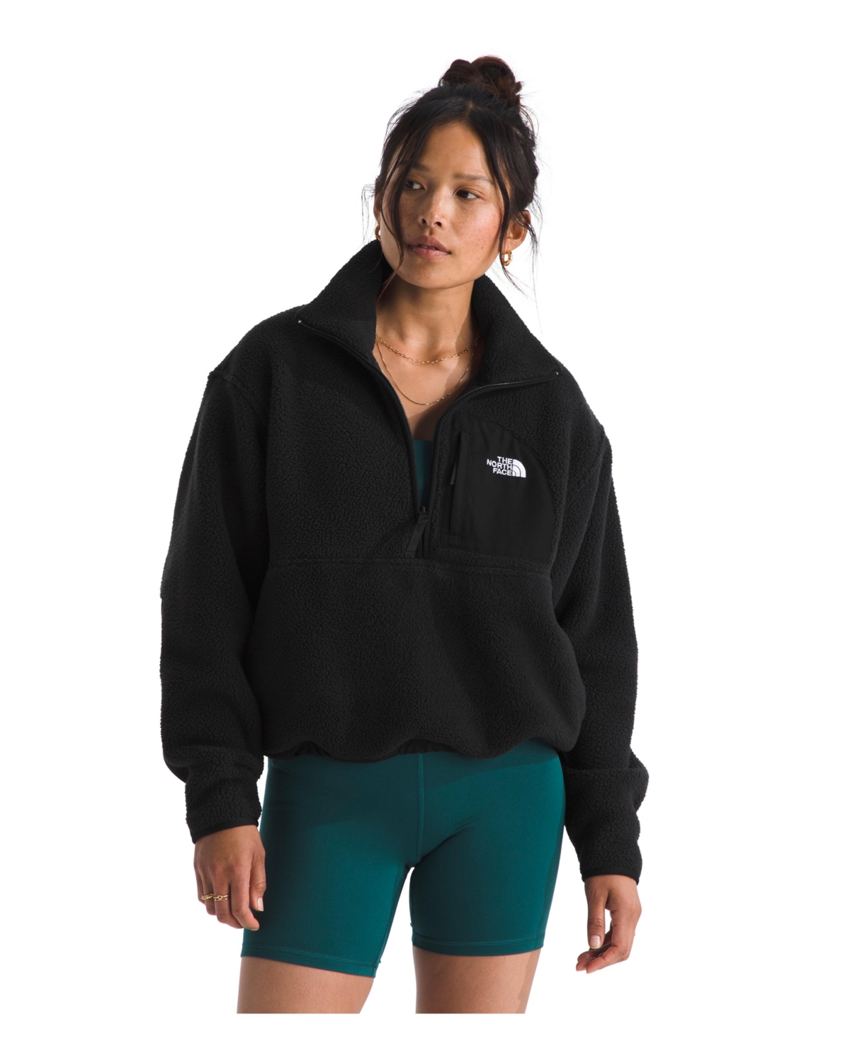 The North Face Women's Yumiori Off-peak Half-zip Jacket In Black