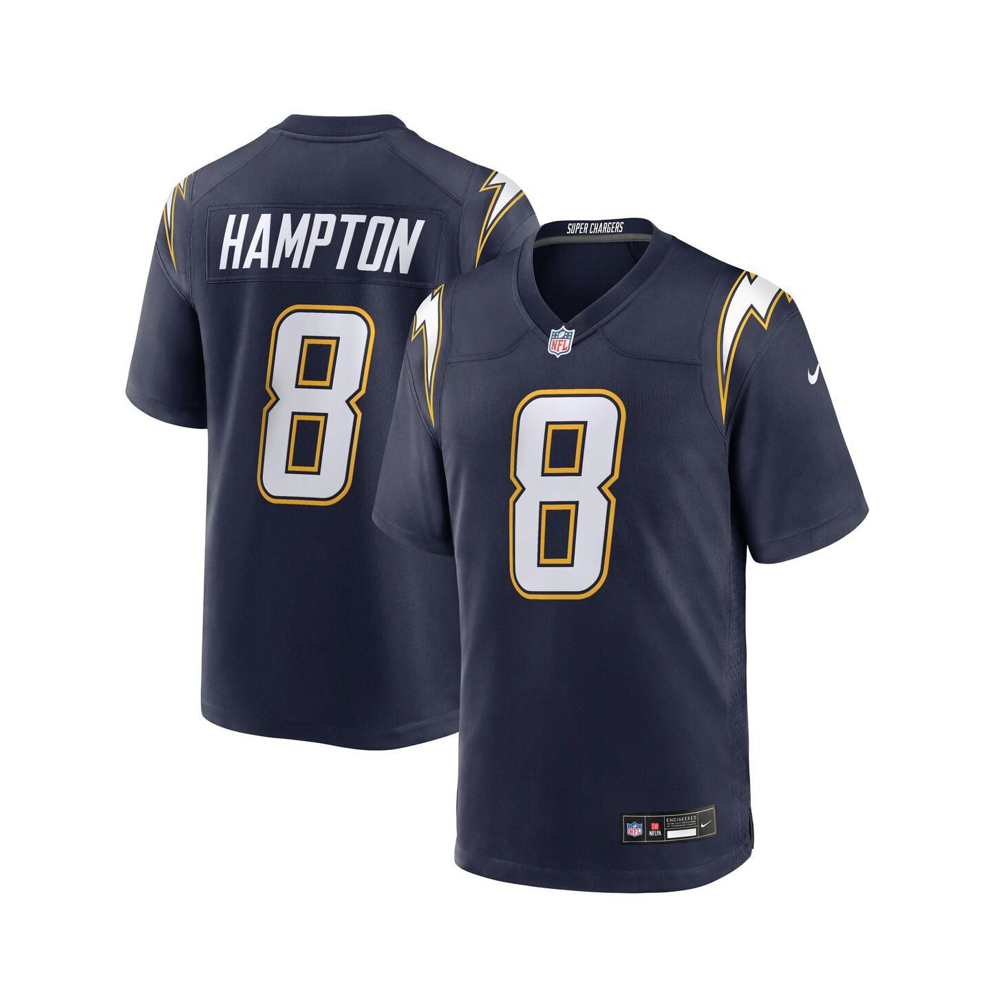 Мужское игровое джерси Nike Omarion Hampton Los Angeles Chargers Alternate, Navy — фото 1