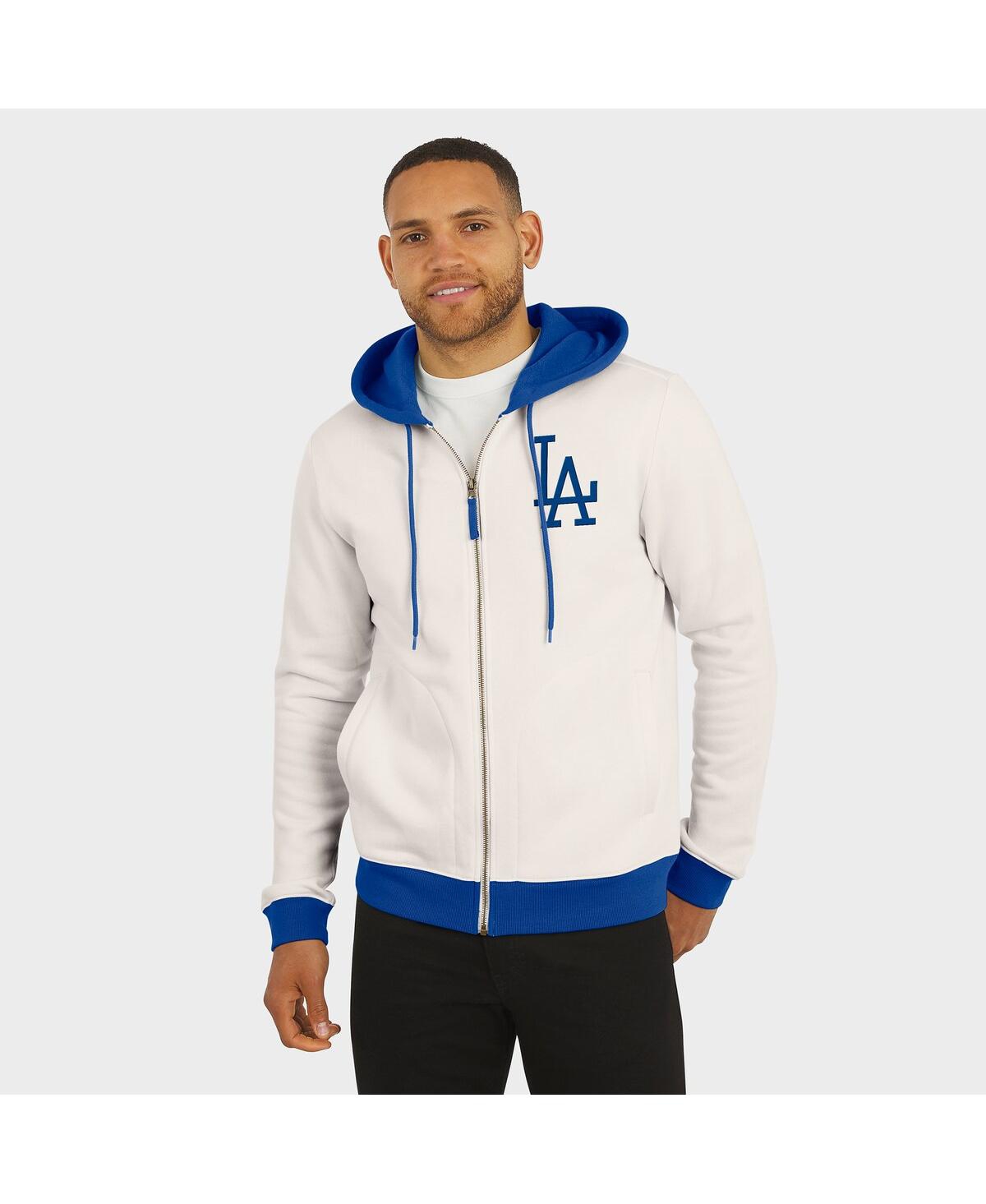 Fanatics Darius Rucker Collection By  Men's Cream Los Angeles Dodgers Polar Fleece Full-zip Hoodie In White