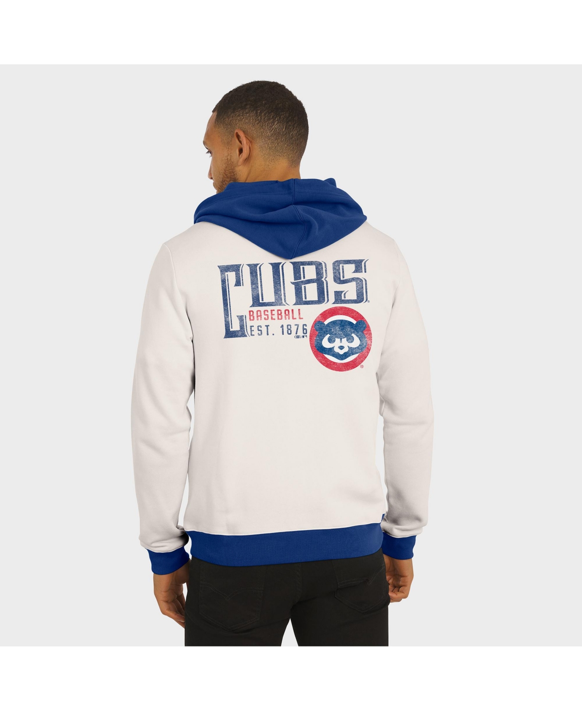 Fanatics Darius Rucker Collection By  Men's Cream Chicago Cubs Polar Fleece Full-zip Hoodie In White