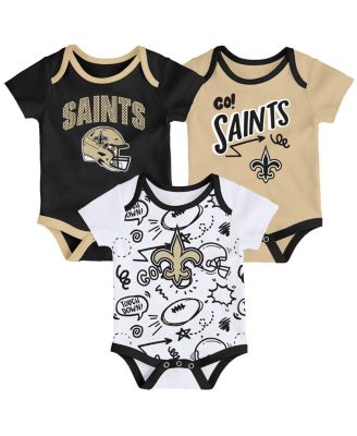 Outerstuff - Infant 3-Piece New Orleans Saints All Day Play Bodysuit Set