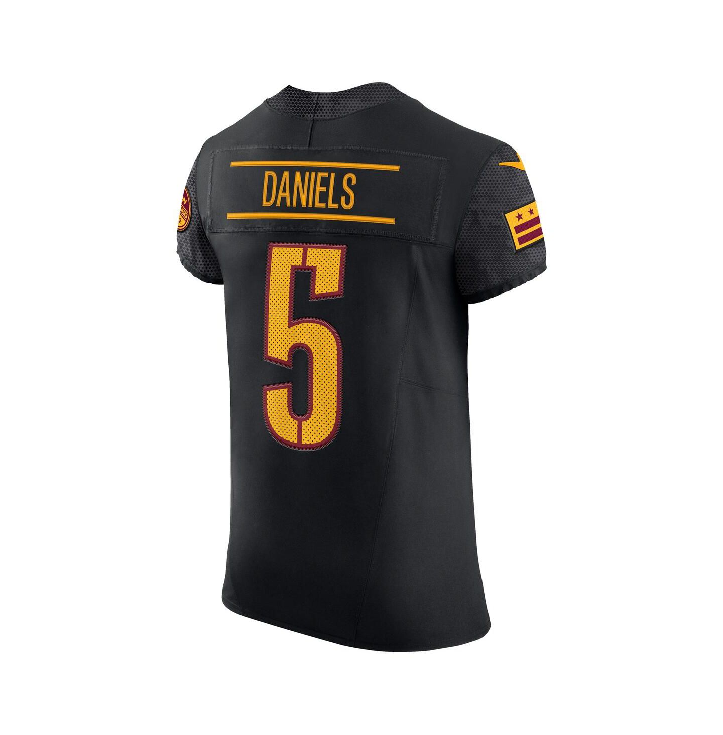 Мужской топ Nike Jayden Daniels Black Washington Commanders Alternate Vapor F.U.S.E. Elite Jersey — фото 2