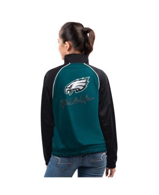 Women's Midnight Green Philadelphia Eagles Replay Full-Zip Track Jacket
