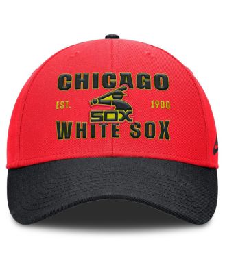 Men's Crimson/Black Chicago White Sox Neon 90s Rise Adjustable Hat