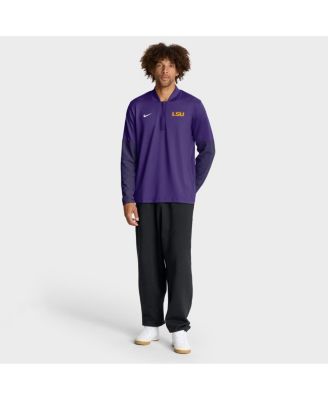 Men's Purple LSU Tigers One Goal Performance Half-Zip Pullover Sweatshirt