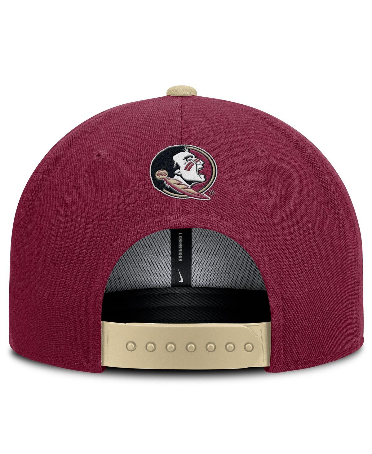 Nike Men's Garnet/gold Florida State Seminoles 2025 On-field Patch Pro Dri-fit Snapback Hat In Pink