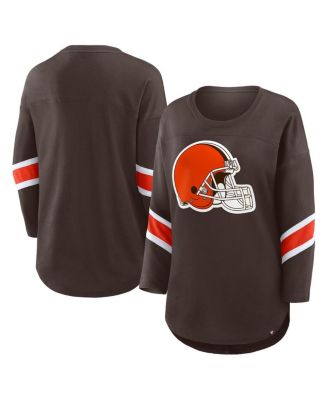 Fanatics - Women's Brown Cleveland Browns Redzone 3/4-Sleeve T-Shirt