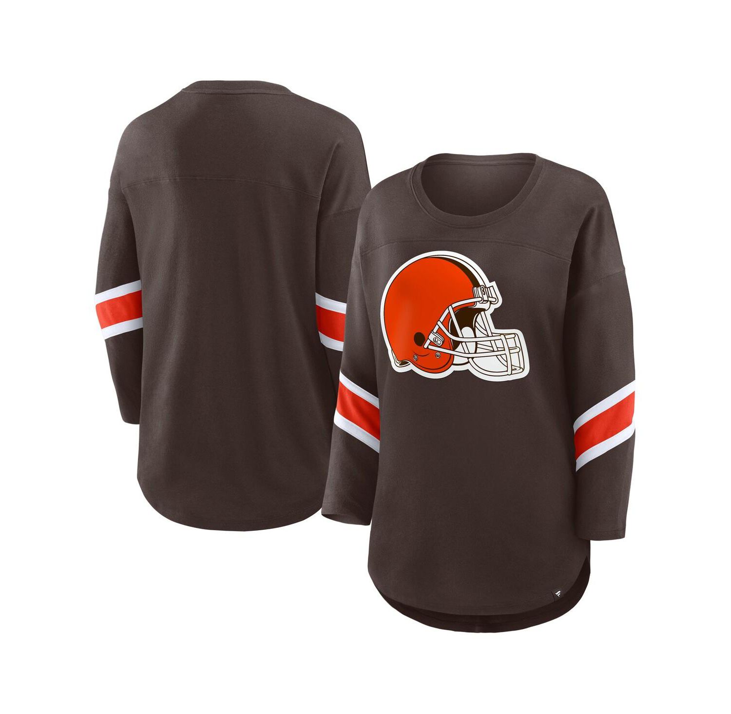 Women's Brown Cleveland Browns Redzone 3/4-Sleeve T-Shirt