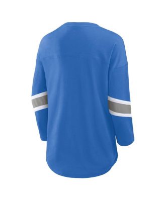 Women's Blue Detroit Lions Redzone 3/4-Sleeve T-Shirt