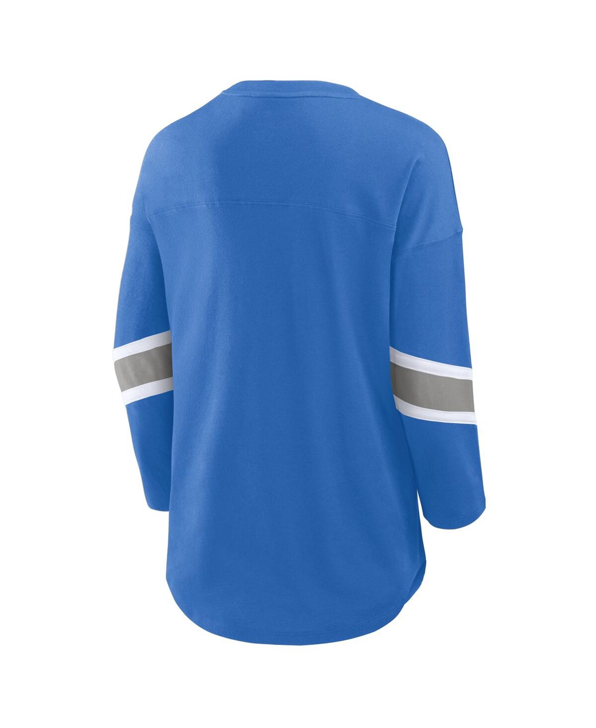 Fanatics Women's Blue Detroit Lions Redzone 3/4-sleeve T-shirt In Blue