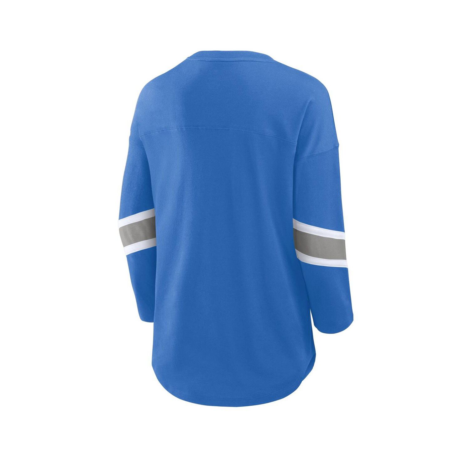 Women's Blue Detroit Lions Redzone 3/4-Sleeve T-Shirt