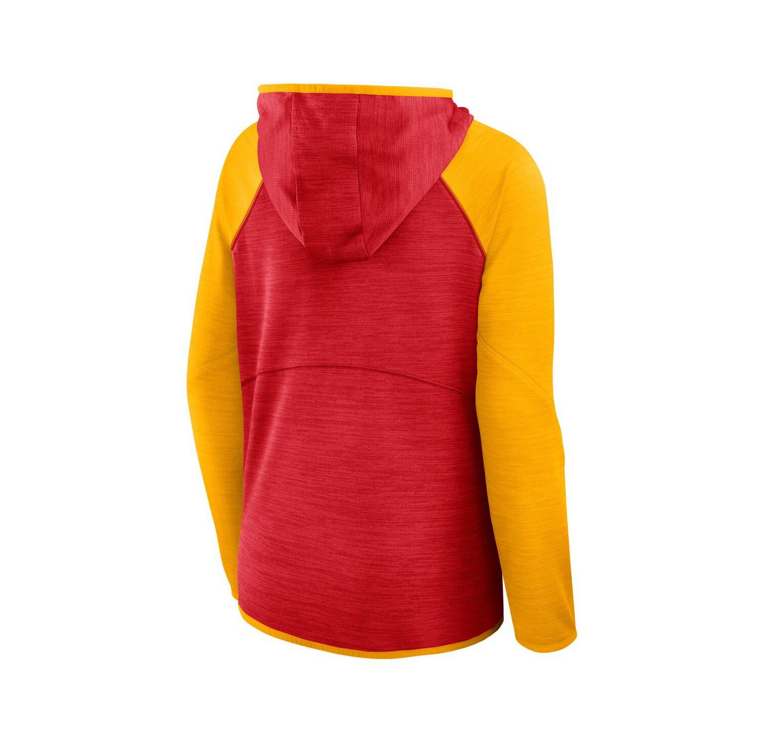 Women's Red/Gold Kansas City Chiefs Redzone End Around Pass Raglan Full-Zip Hoodie