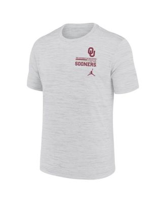 Men's White Oklahoma Sooners Velocity Stacked Performance T-Shirt