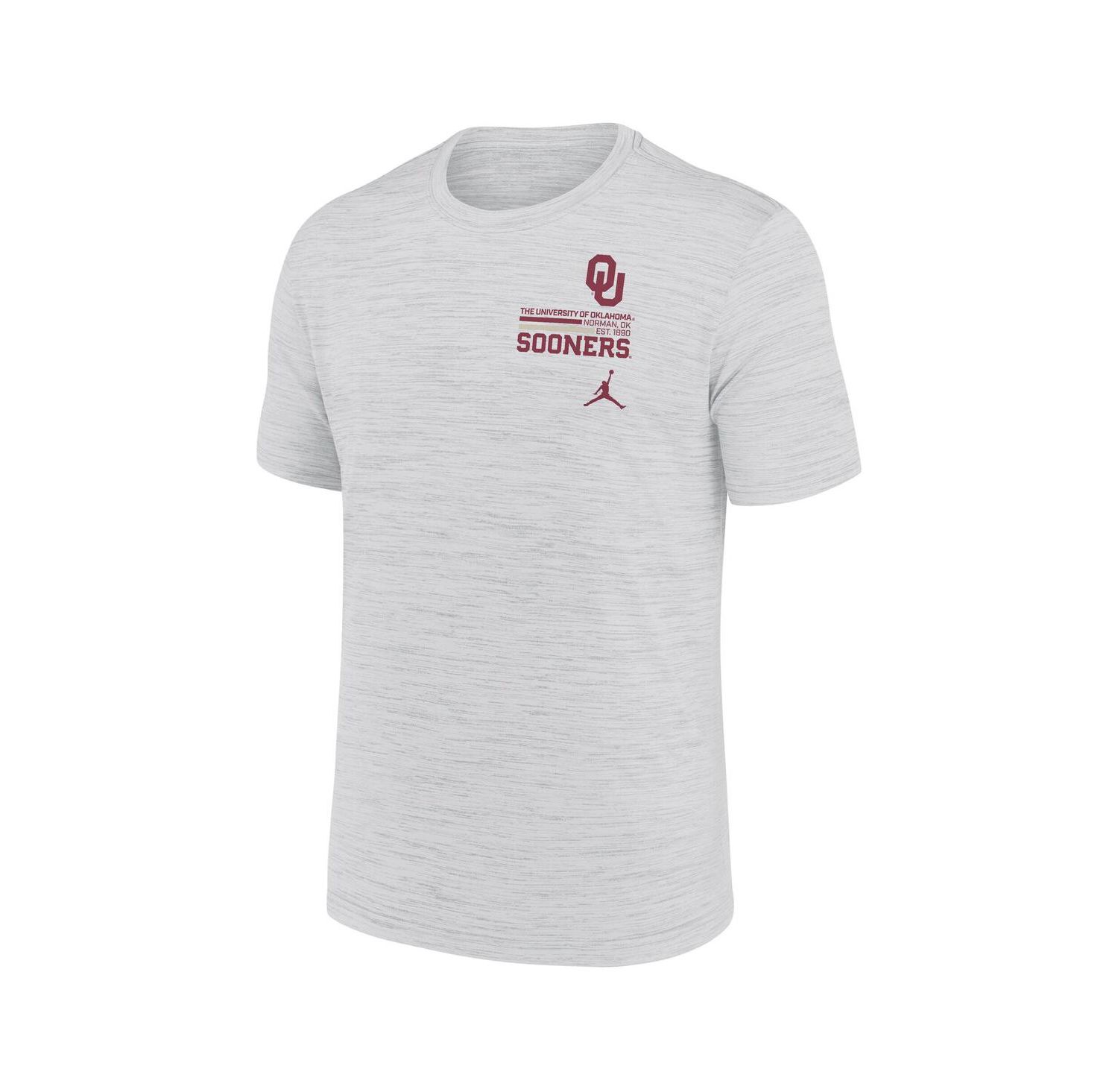 Men's White Oklahoma Sooners Velocity Stacked Performance T-Shirt
