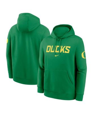 Nike - Men's Green Oregon Ducks Nickname Club Fleece Pullover Hoodie