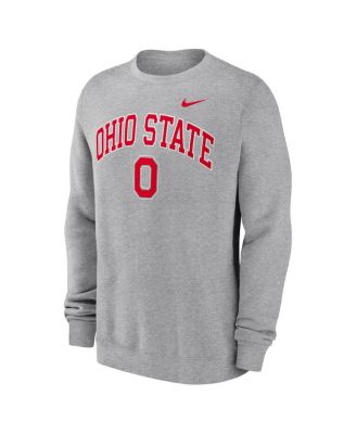 Men's Gray Ohio State Buckeyes Arch Pullover Sweatshirt
