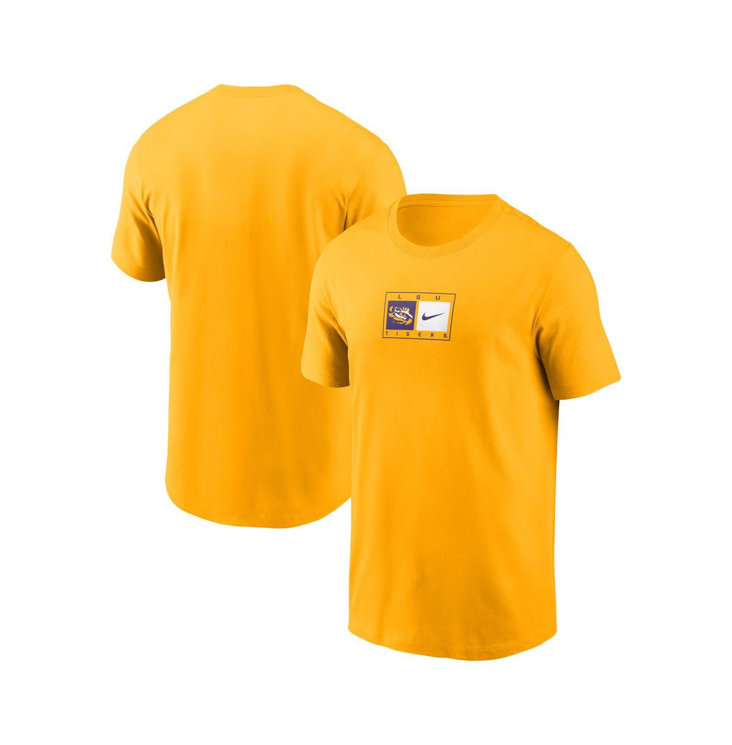Мужская футболка Nike Gold LSU Tigers Campus Logo Swoosh — фото 1