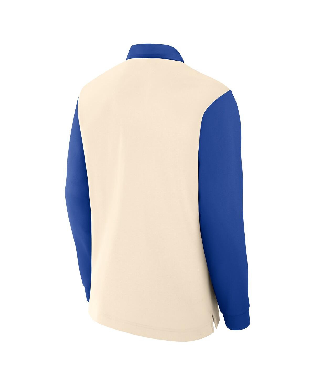 Jordan Men's Cream/royal Florida Gators Rugby Long Sleeve Shirt In Blue