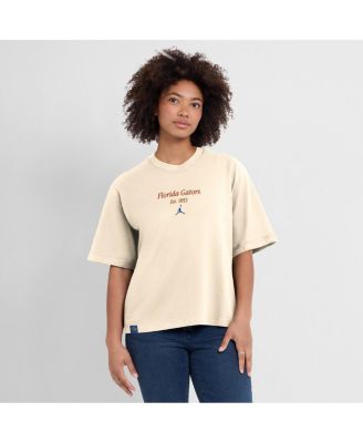 Women's Tan Florida Gators Established Tag Boxy T-Shirt